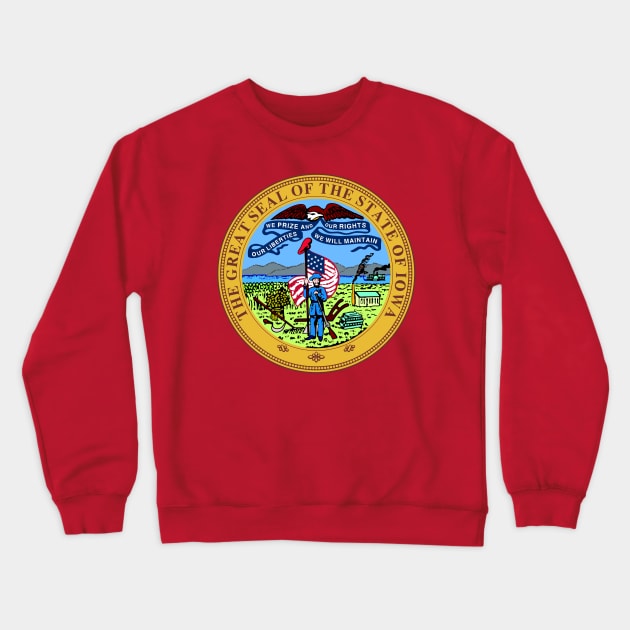 State of Iowa Crewneck Sweatshirt by Comshop